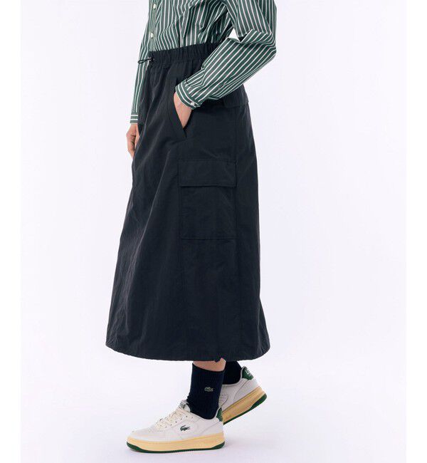 LACOSTE「微起毛素材 撥水ナイロンカーゴスカート」|スカート|