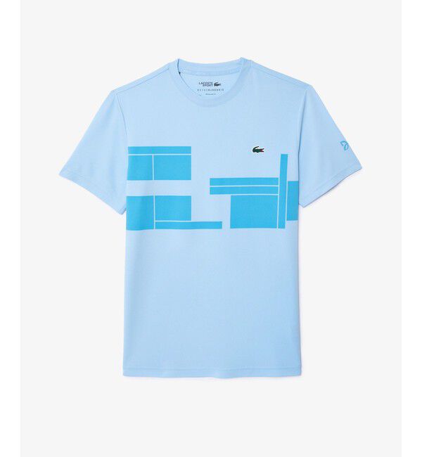 LACOSTE「UPF50＋ UVカット 『ノバク・ジョコビッチ』コートプリント ウルトラドライ 半袖Tシャツ」|Tシャツ・カットソー|