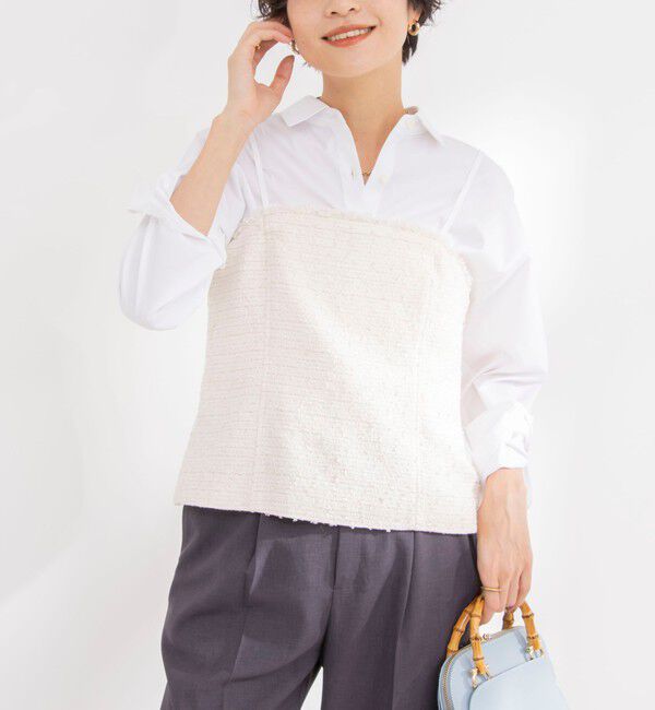 NOLLEY'S「BISHU JAPAN コットンフラッグツイードビスチェ」|シャツ・ブラウス|