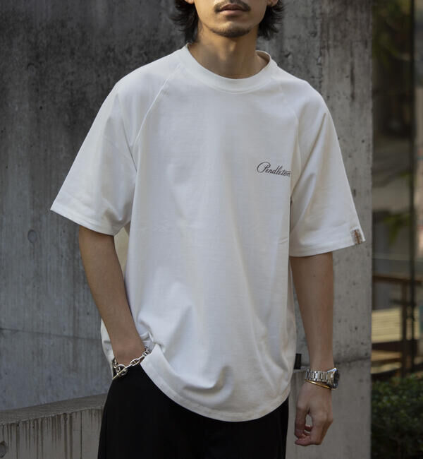 GLOSTER「【PENDLETON/ペンドルトン】バックプリント ラグランTシャツ ラウンドテール」|Tシャツ・カットソー|