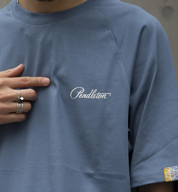 GLOSTER「【PENDLETON/ペンドルトン】バックプリント ラグランTシャツ ラウンドテール」|Tシャツ・カットソー|