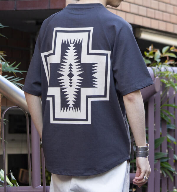 GLOSTER「【PENDLETON/ペンドルトン】バックプリント ラグランTシャツ ラウンドテール」|Tシャツ・カットソー|