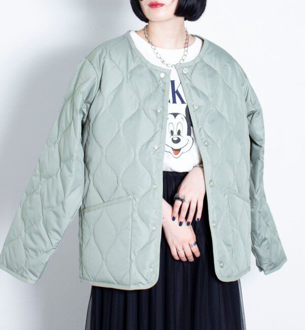 GLOSTER「【TAION/タイオン】GLOSTER別注 ミリタリーライナージャケット ノーカラーMA-1 M65」|ダウン|