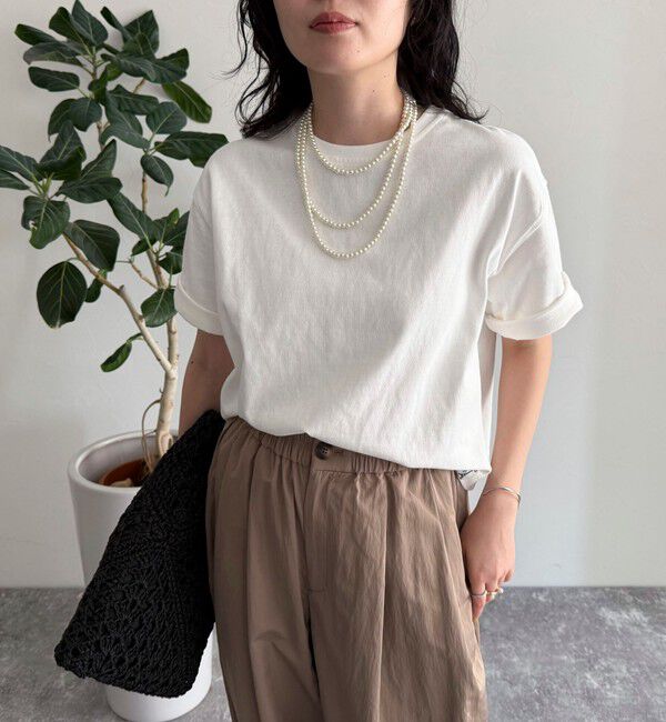 fredy emue「【新色追加！】ベーシッククロップド丈Tシャツ」|Tシャツ・カットソー|