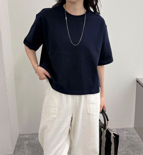 fredy emue「【新色追加！】ベーシッククロップド丈Tシャツ」|Tシャツ・カットソー|