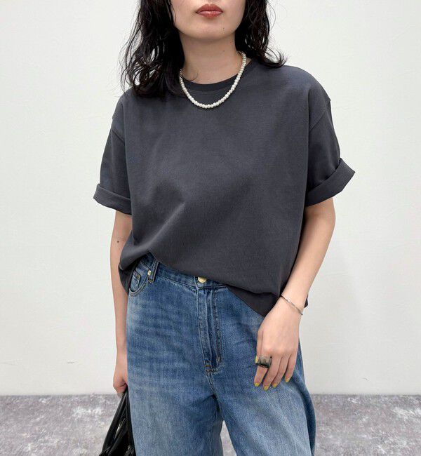 fredy emue「【新色追加！】ベーシッククロップド丈Tシャツ」|Tシャツ・カットソー|