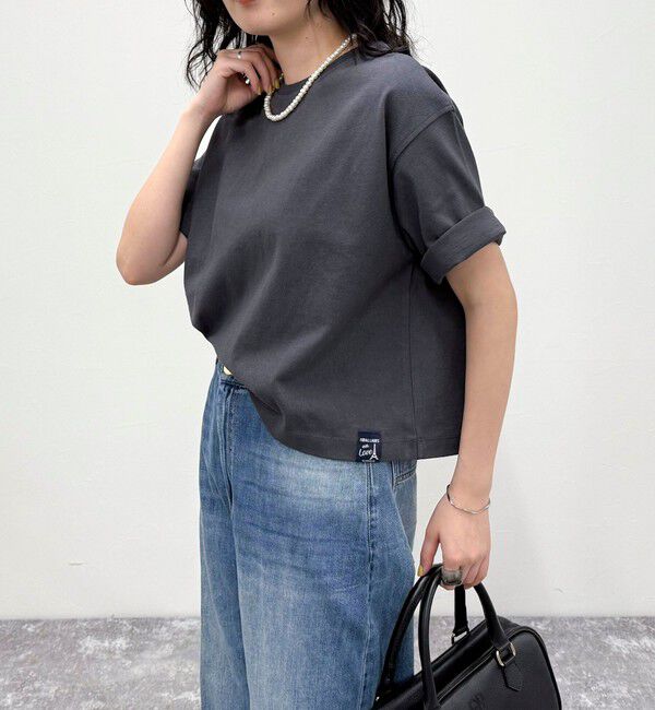 fredy emue「【新色追加！】ベーシッククロップド丈Tシャツ」|Tシャツ・カットソー|