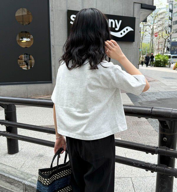 fredy emue「【新色追加！】ベーシッククロップド丈Tシャツ」|Tシャツ・カットソー|