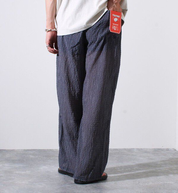 FREDY MAC「【FREDYMAC/フレディマック】シアサッカー素材 総柄 イージーパンツ」|チノ|