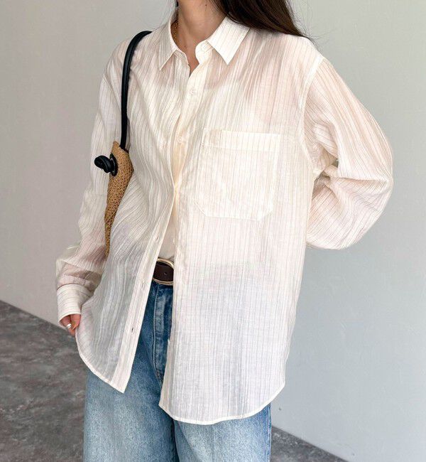 fredy emue「ストライプシアーシャツ」|シャツ・ブラウス|