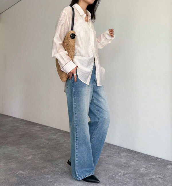 fredy emue「ストライプシアーシャツ」|シャツ・ブラウス|