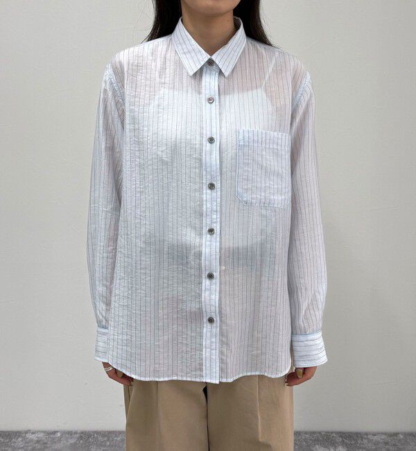 fredy emue「ストライプシアーシャツ」|シャツ・ブラウス|