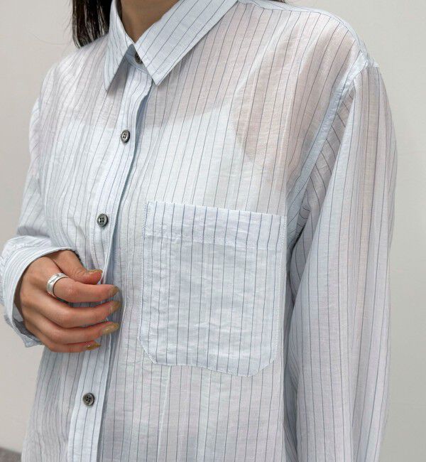 fredy emue「ストライプシアーシャツ」|シャツ・ブラウス|
