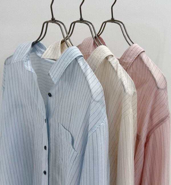 fredy emue「ストライプシアーシャツ」|シャツ・ブラウス|