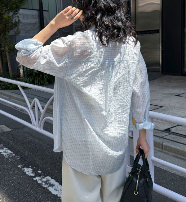 fredy emue「ストライプシアーシャツ」|シャツ・ブラウス|