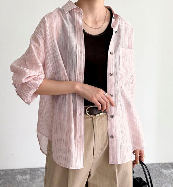 fredy emue「ストライプシアーシャツ」|シャツ・ブラウス|