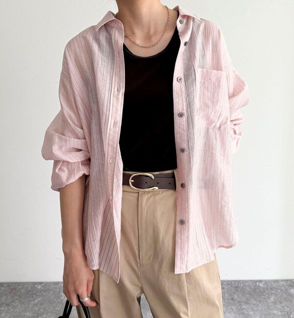 fredy emue「ストライプシアーシャツ」|シャツ・ブラウス|