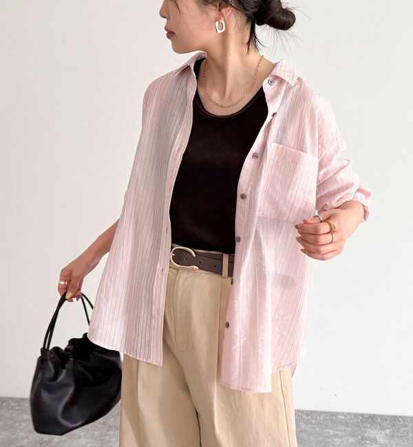 fredy emue「ストライプシアーシャツ」|シャツ・ブラウス|