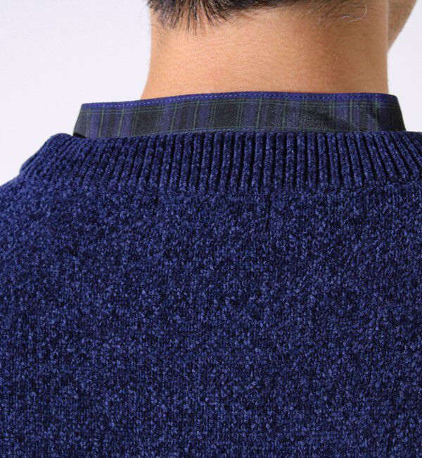 GLOSTER「【GLOSTER/グロスター】モールブロッキング ニットプルオーバー」|ニット・セーター|