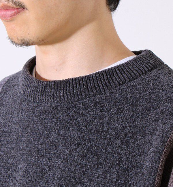 GLOSTER「【GLOSTER/グロスター】モールブロッキング ニットプルオーバー」|ニット・セーター|