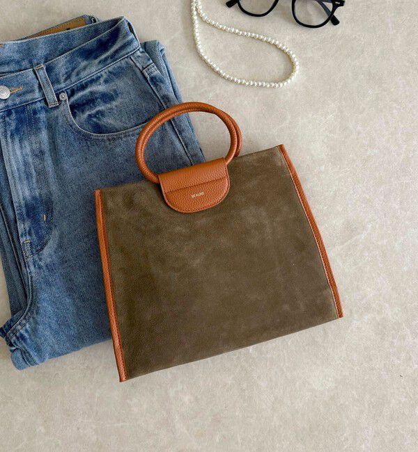 fredy emue「スエード配色底マチ立体ショルダーバッグ」|ショルダー・メッセンジャー|