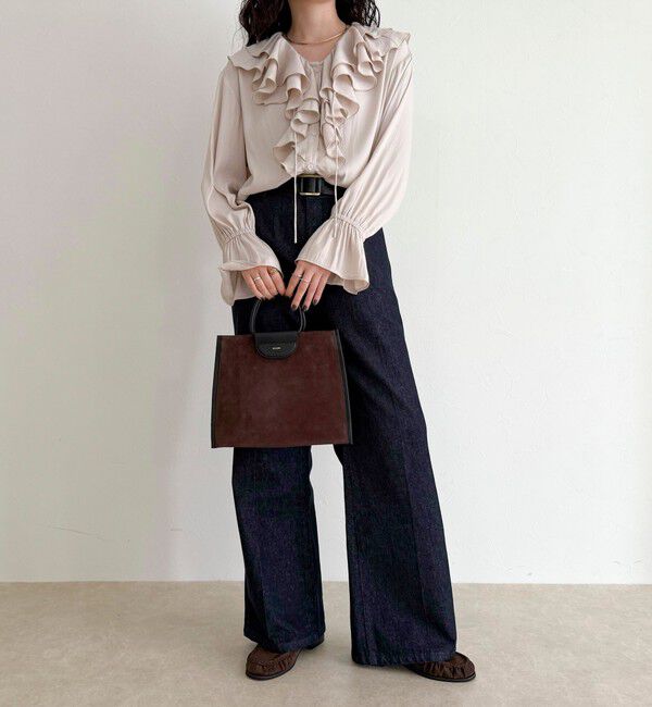 fredy emue「スエード配色底マチ立体ショルダーバッグ」|ショルダー・メッセンジャー|