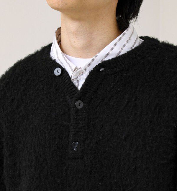 GLOSTER「【モヘアタッチ/ユニセックス対応】ヘンリーネックプルオーバーニット」|ニット・セーター|