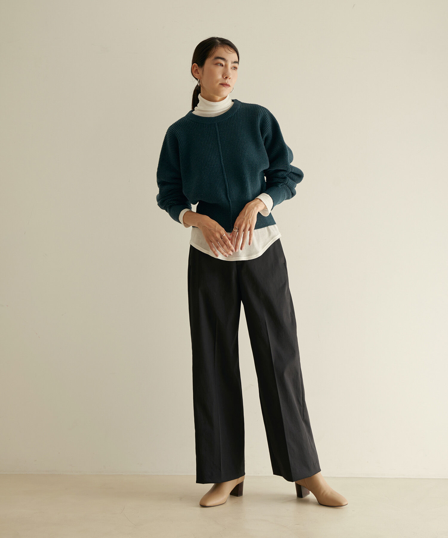 SALON adam et rope'「【Smile Cotton】ハイネックプルオーバー」|Tシャツ・カットソー|