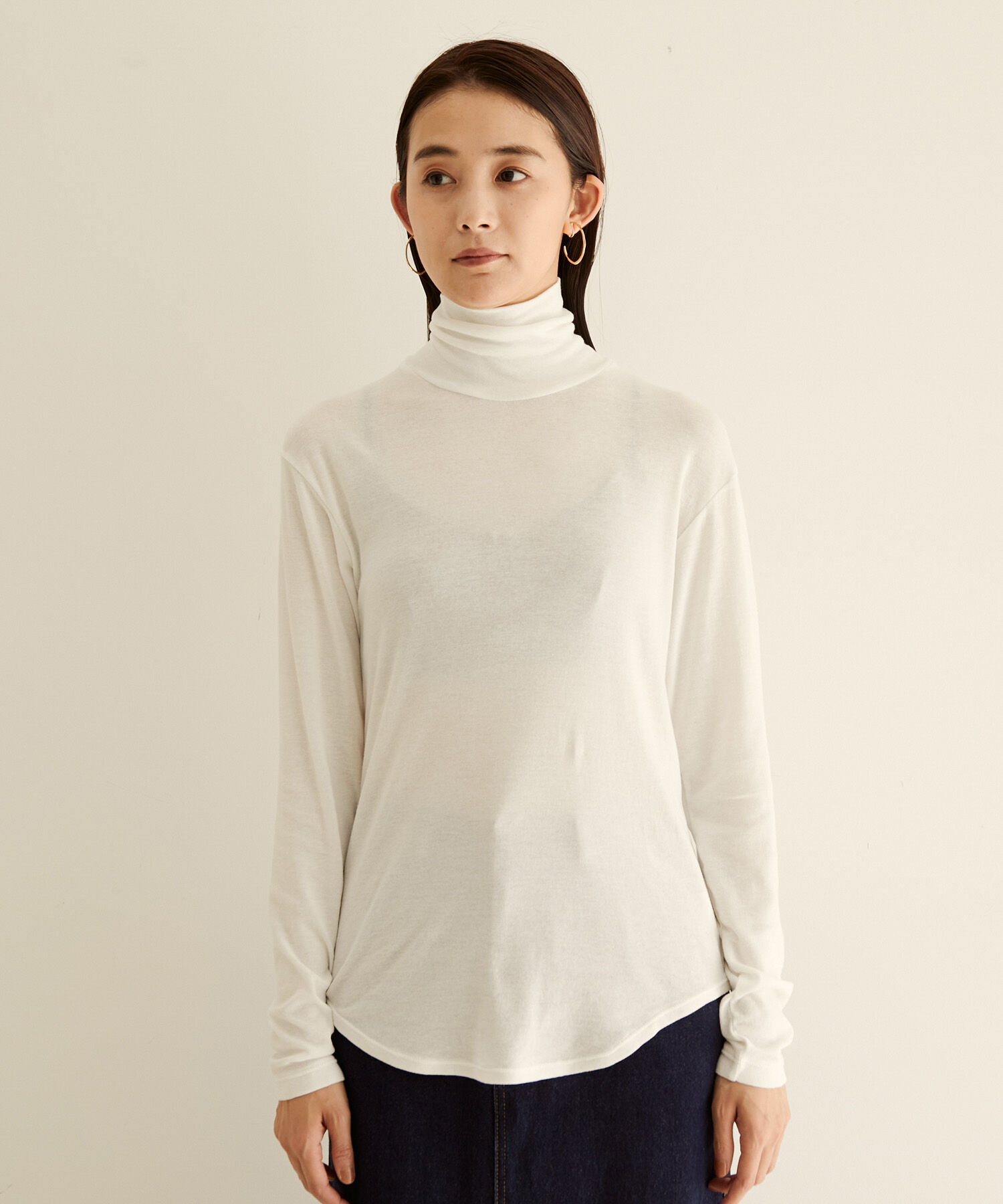 SALON adam et rope'「【Smile Cotton】ハイネックプルオーバー」|Tシャツ・カットソー|