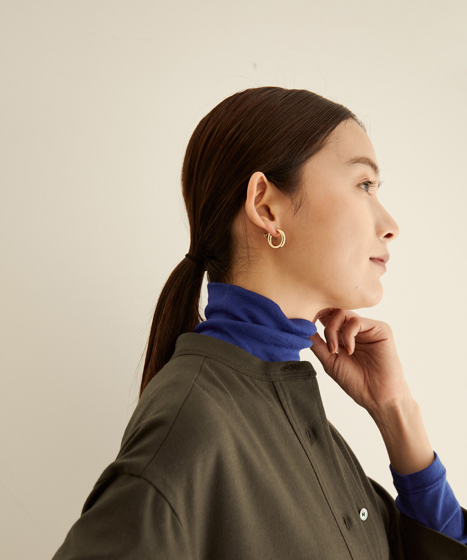 SALON adam et rope'「【Smile Cotton】ハイネックプルオーバー」|Tシャツ・カットソー|