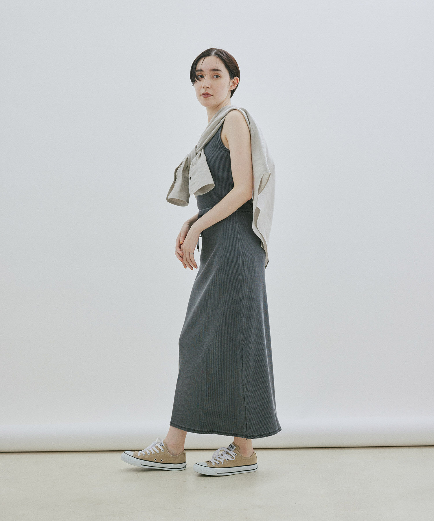 SALON adam et rope'「【洗える】ノルマンディリネンオーバーシャツ/麻」|シャツ・ブラウス|