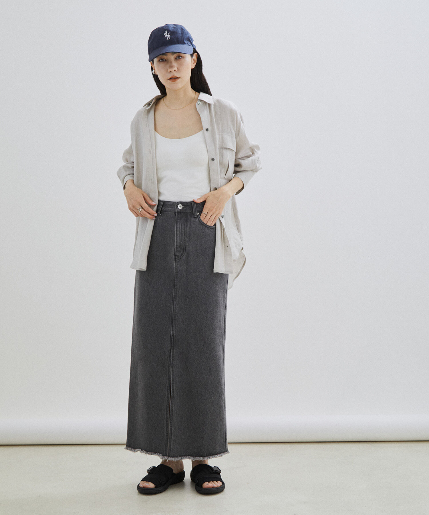 SALON adam et rope'「【洗える】ノルマンディリネンオーバーシャツ/麻」|シャツ・ブラウス|