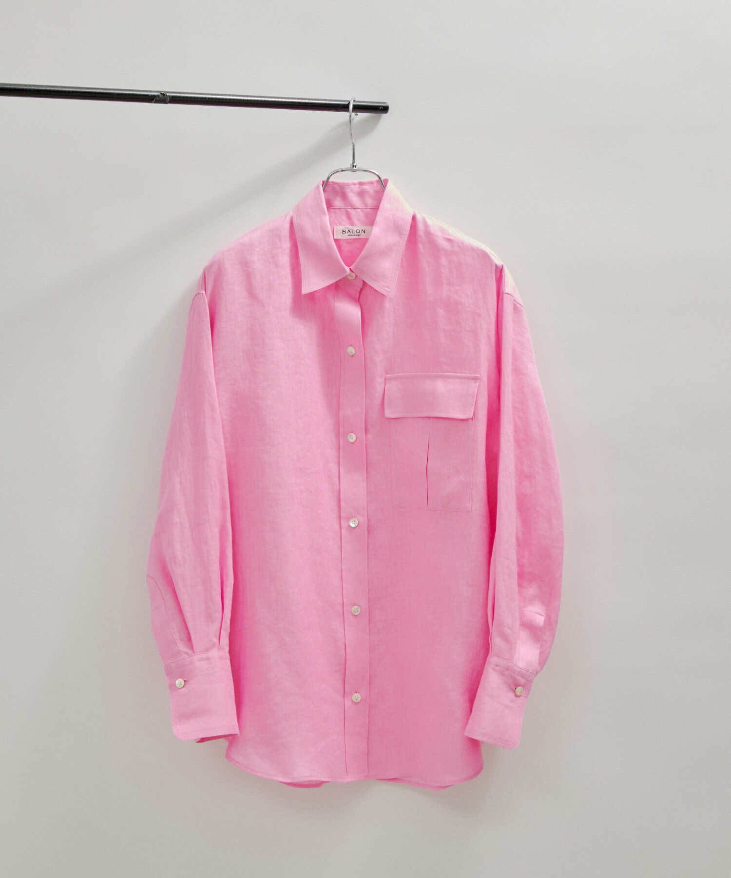 SALON adam et rope'「【洗える】ノルマンディリネンオーバーシャツ/麻」|シャツ・ブラウス|