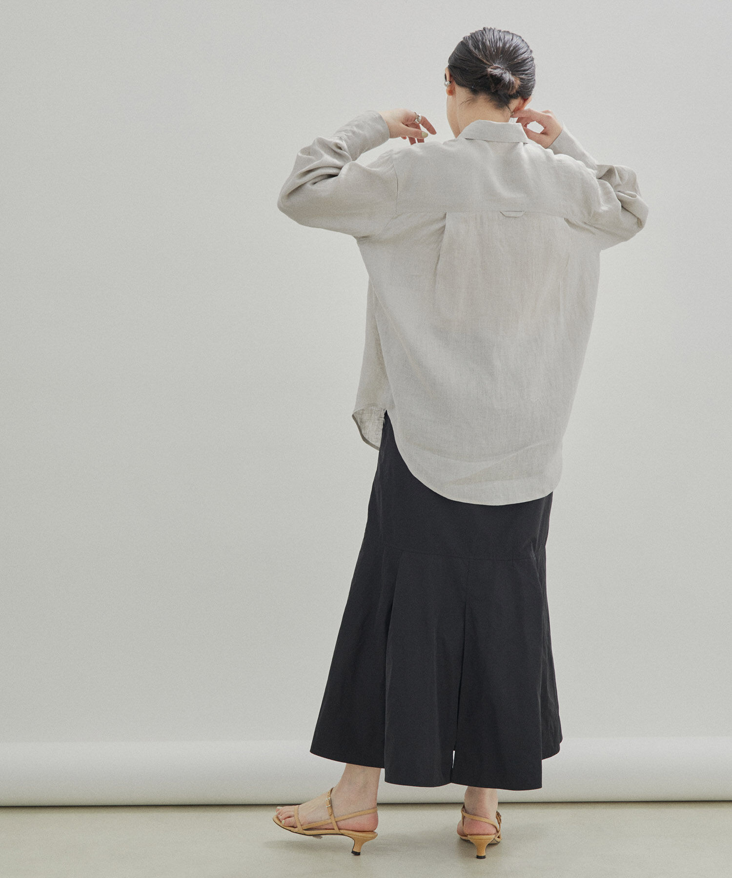 SALON adam et rope'「【洗える】ノルマンディリネンオーバーシャツ/麻」|シャツ・ブラウス|