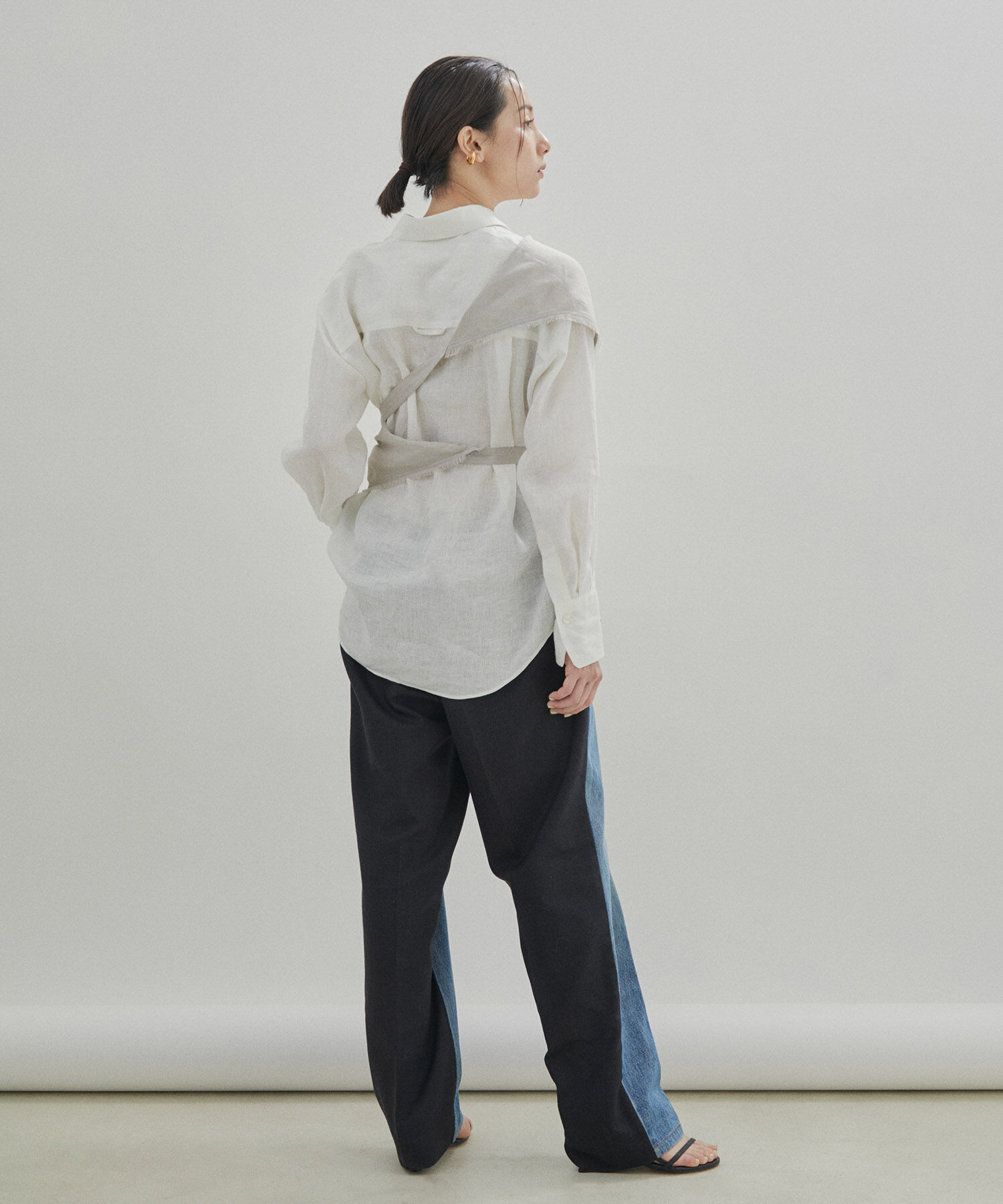 SALON adam et rope'「【洗える】ノルマンディリネンオーバーシャツ/麻」|シャツ・ブラウス|