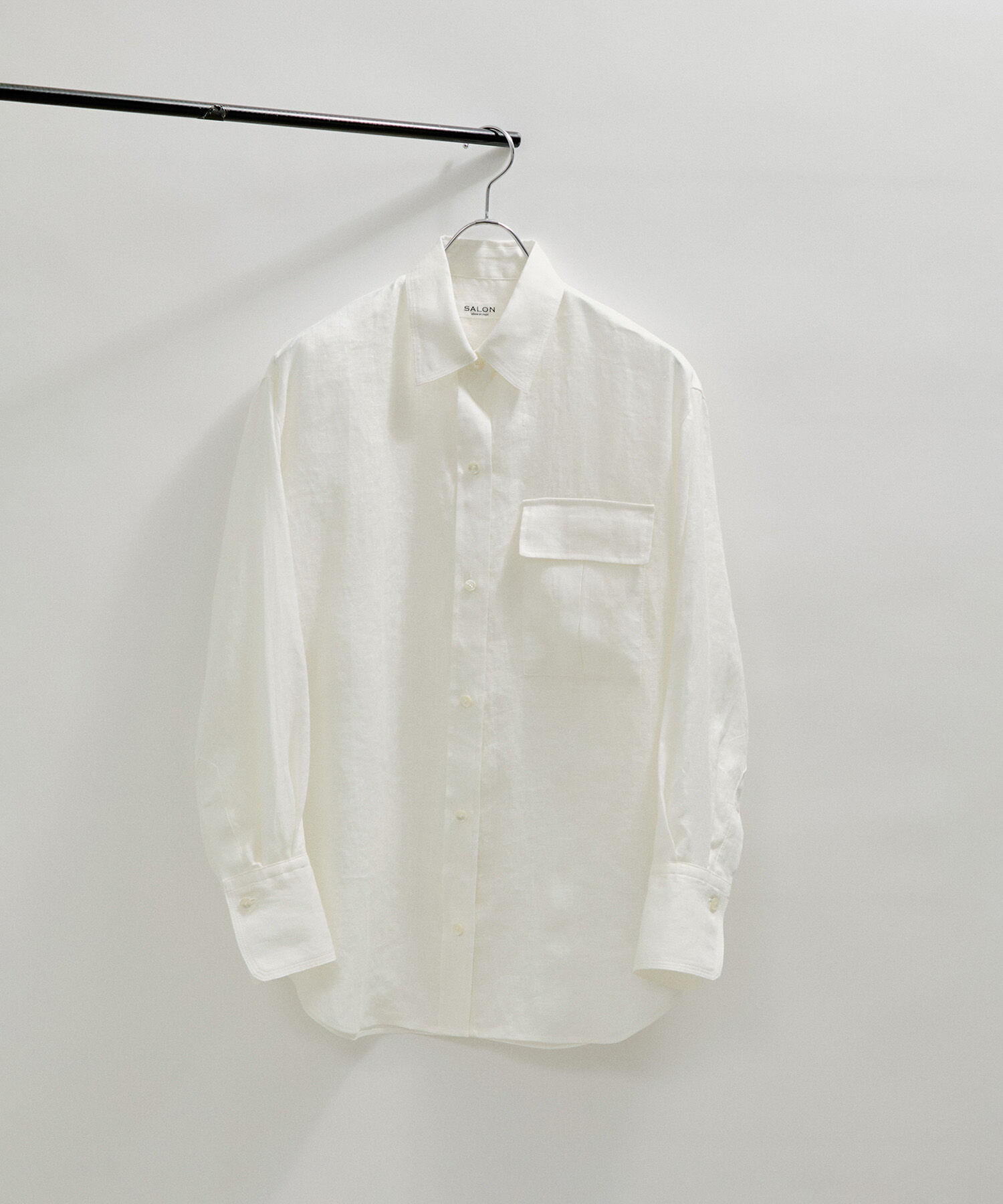 SALON adam et rope'「【洗える】ノルマンディリネンオーバーシャツ/麻」|シャツ・ブラウス|