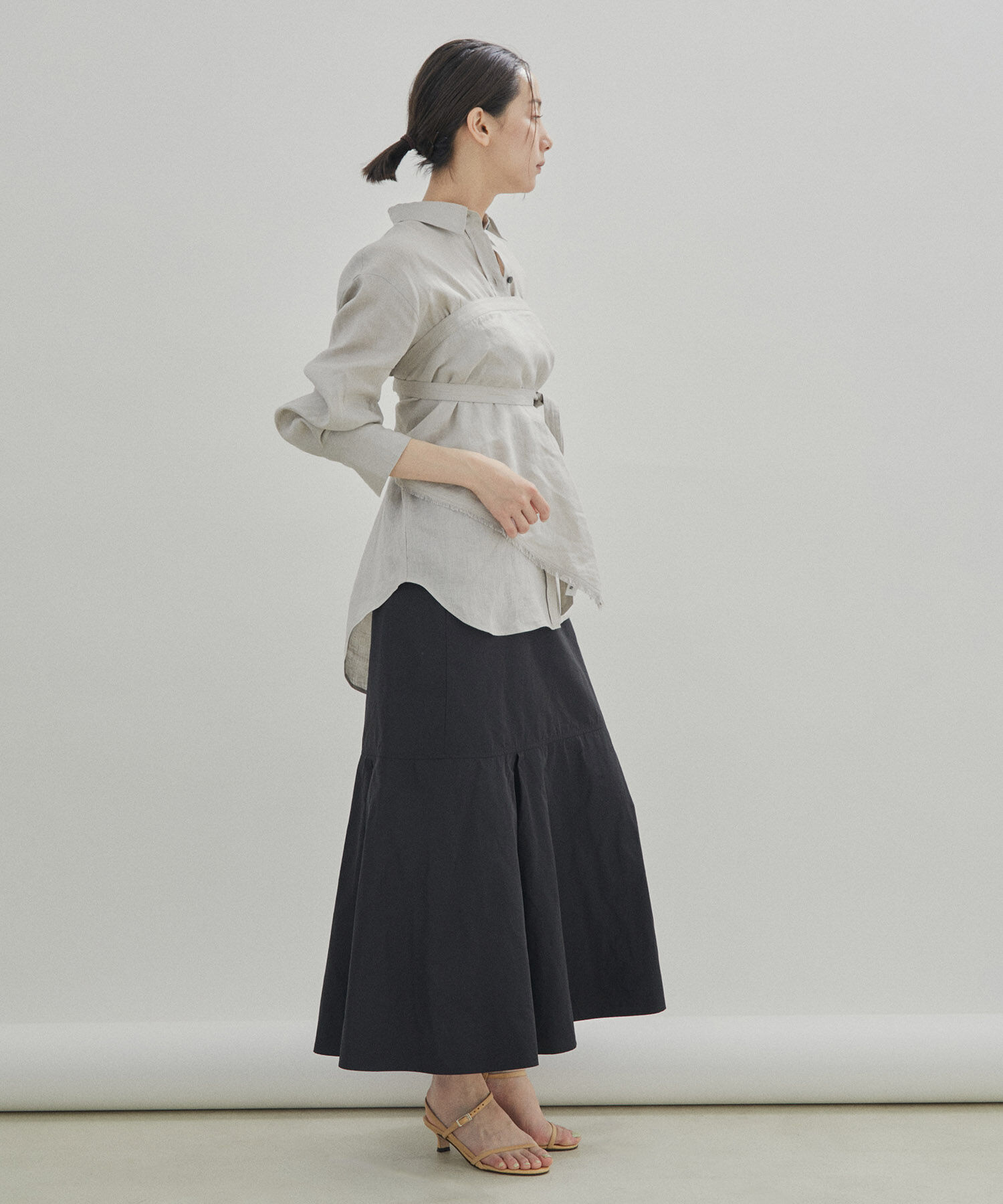 SALON adam et rope'「【洗える】ノルマンディリネンオーバーシャツ/麻」|シャツ・ブラウス|