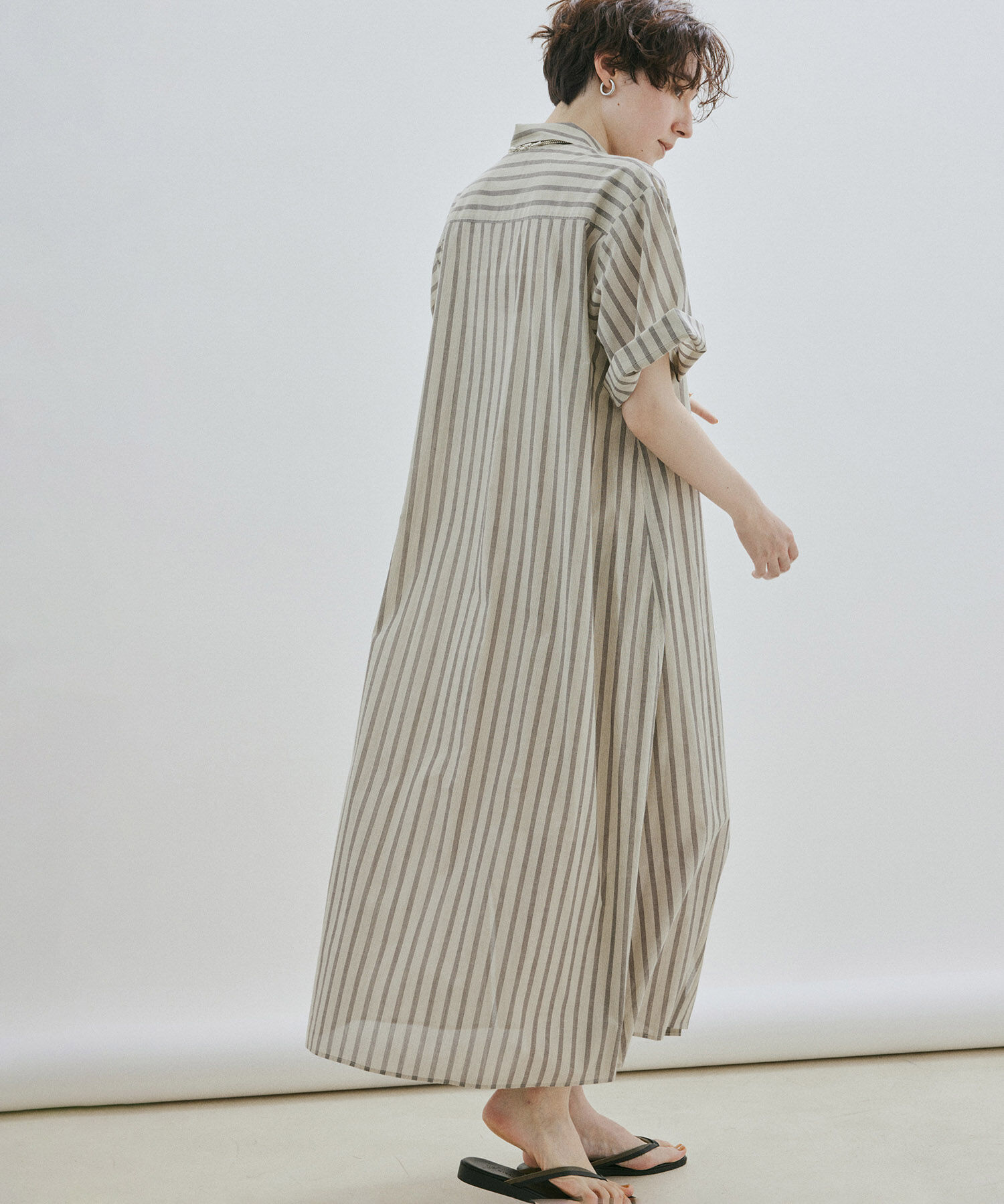 SALON adam et rope'「ワッシャーローンシャツワンピース / 無地・ストライプ」|その他|