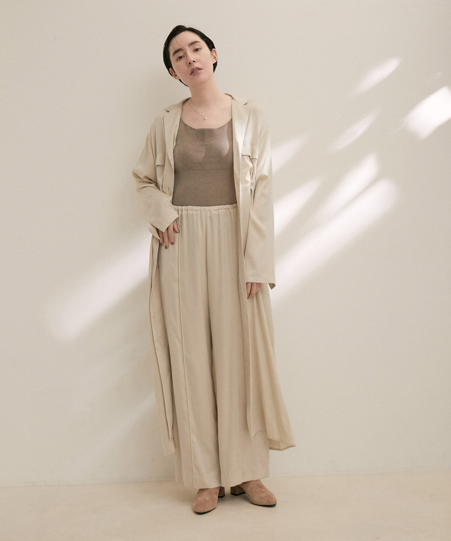 SALON adam et rope'「シルクシャツワンピース【セットアップ対応】【洗える】」|その他|