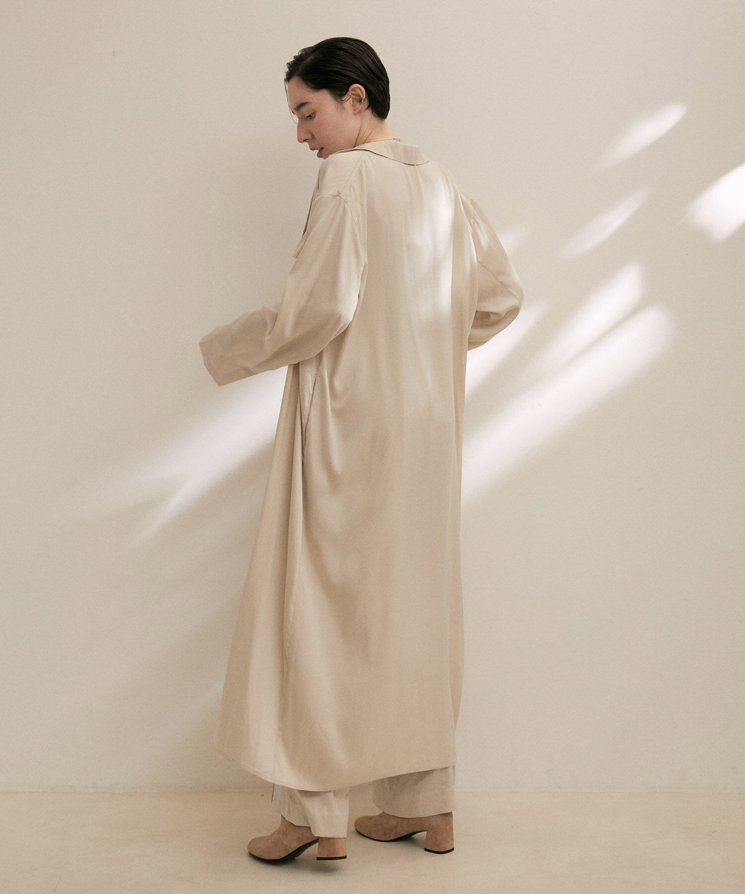 SALON adam et rope'「シルクシャツワンピース【セットアップ対応】【洗える】」|その他|