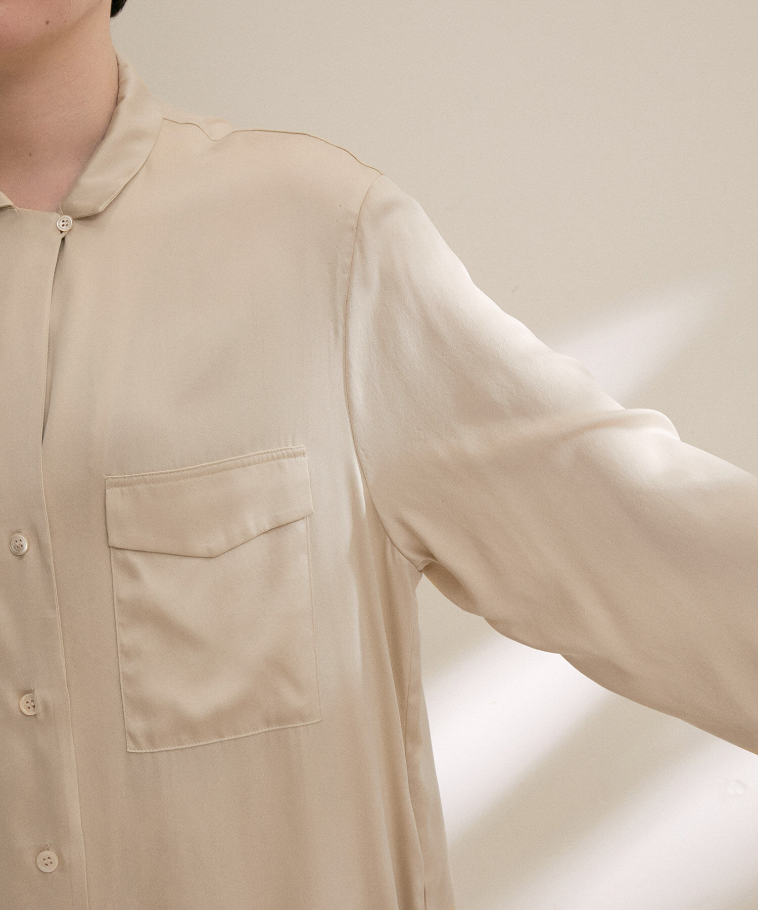 SALON adam et rope'「シルクシャツワンピース【セットアップ対応】【洗える】」|その他|