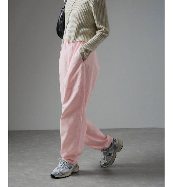 SALON adam et rope'「近江晒ツイルカービーパンツ」|チノ|ピンク