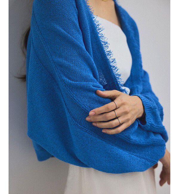 SALON adam et rope'「ペーパーヤーンクロップドカーディガン/ボレロ［吸水速乾・洗える］」|カーディガン|