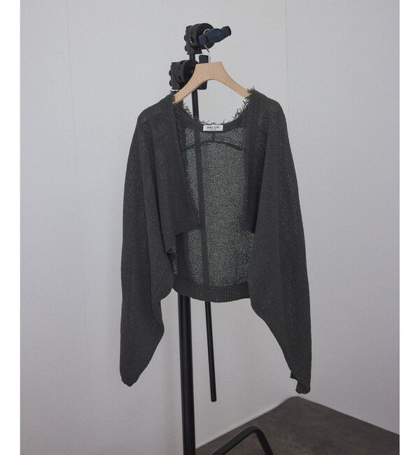 SALON adam et rope'「ペーパーヤーンクロップドカーディガン/ボレロ［吸水速乾・洗える］」|カーディガン|