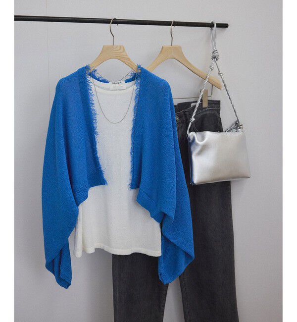 SALON adam et rope'「ペーパーヤーンクロップドカーディガン/ボレロ［吸水速乾・洗える］」|カーディガン|