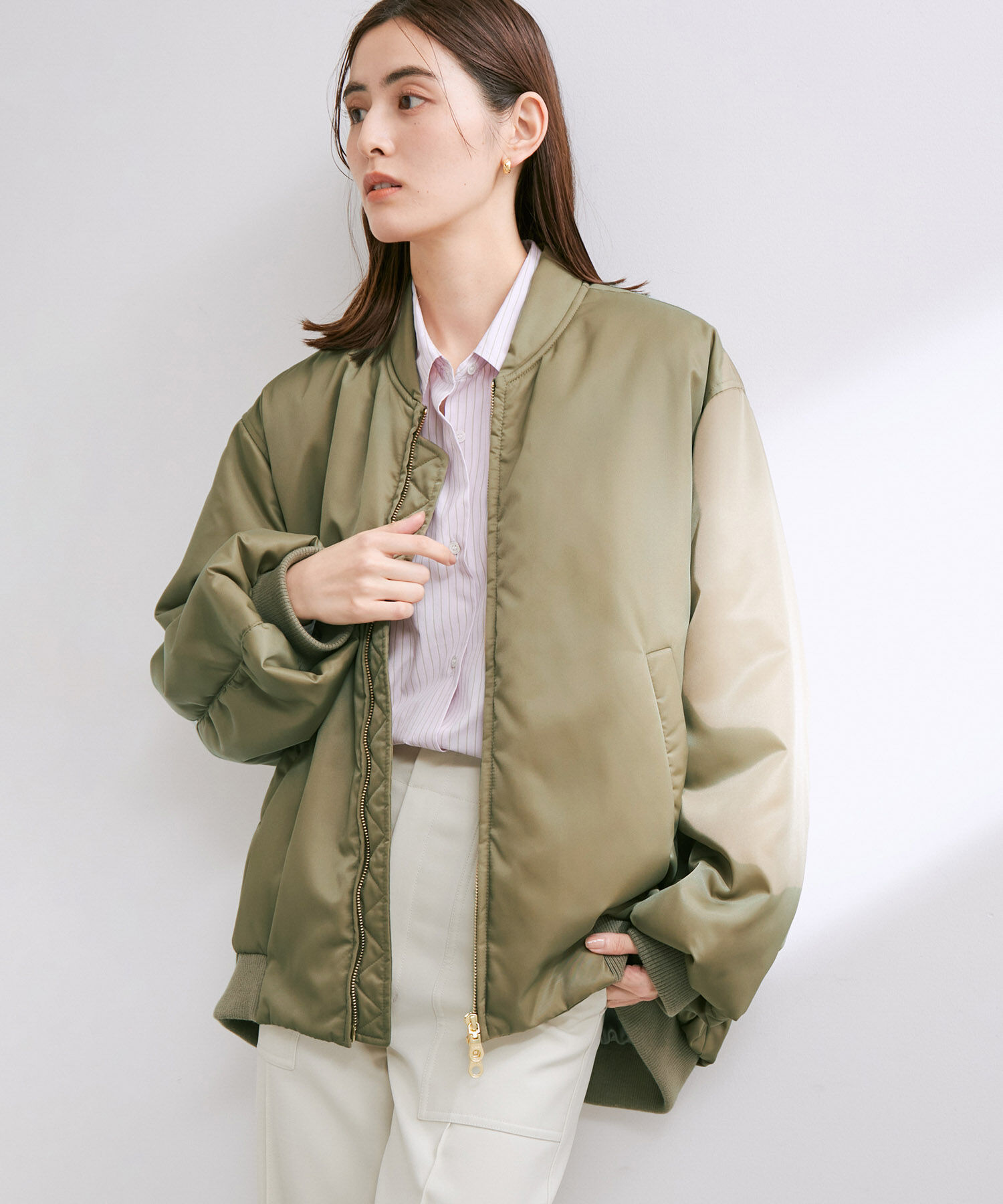 ROPE「【エディター三尋木奈保さんコラボ】フォルムブルゾンMA-1」|その他|