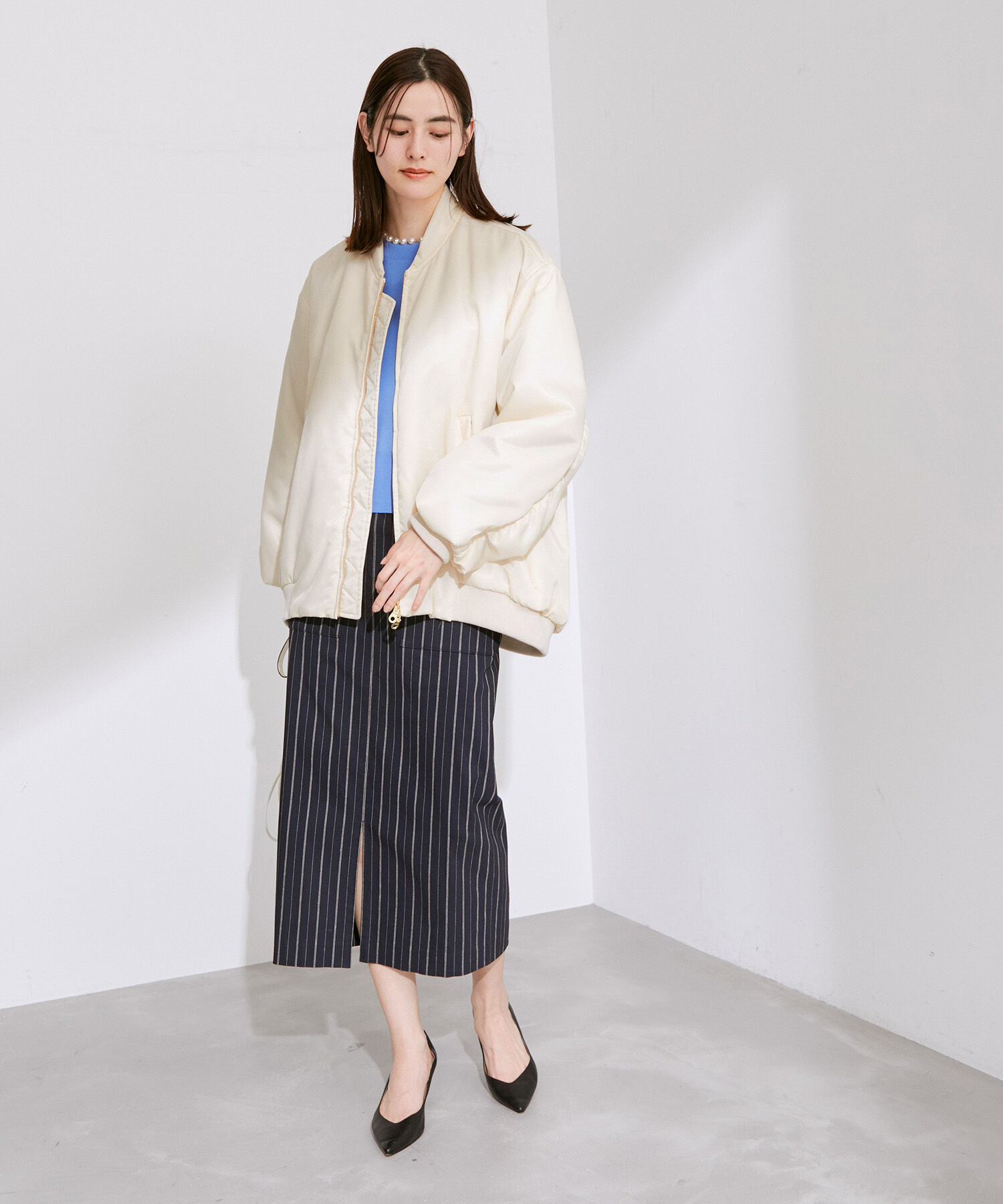 ROPE「【エディター三尋木奈保さんコラボ】フォルムブルゾンMA-1」|その他|