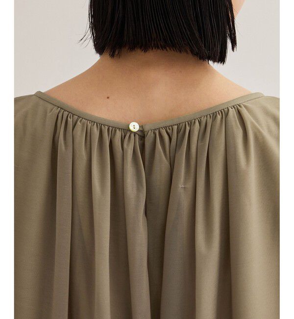 ROPE「【洗える】ブライトネスヤーンギャザーブラウス/セットアップ対応」|シャツ・ブラウス|