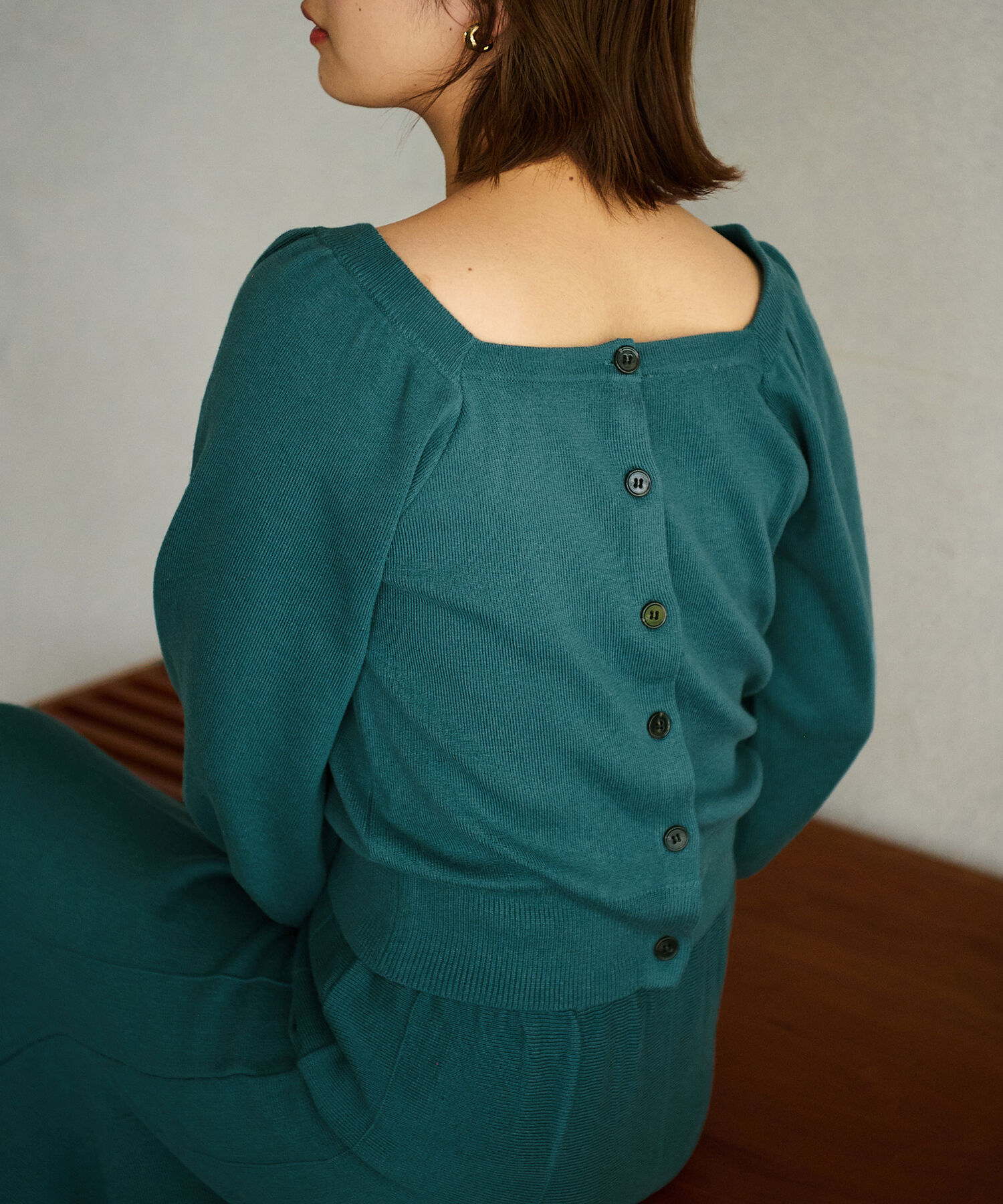 vis-a-vis「【WEB限定】前後2WAYスクエアネックニット【セットアップ対応】」|ニット・セーター|