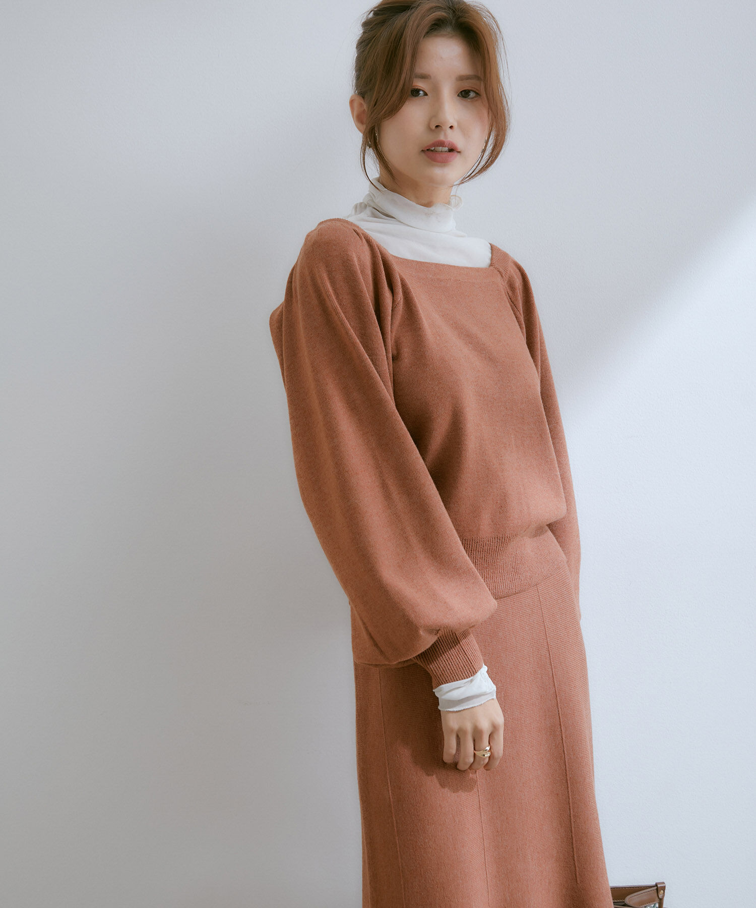 vis-a-vis「【WEB限定】前後2WAYスクエアネックニット【セットアップ対応】」|ニット・セーター|